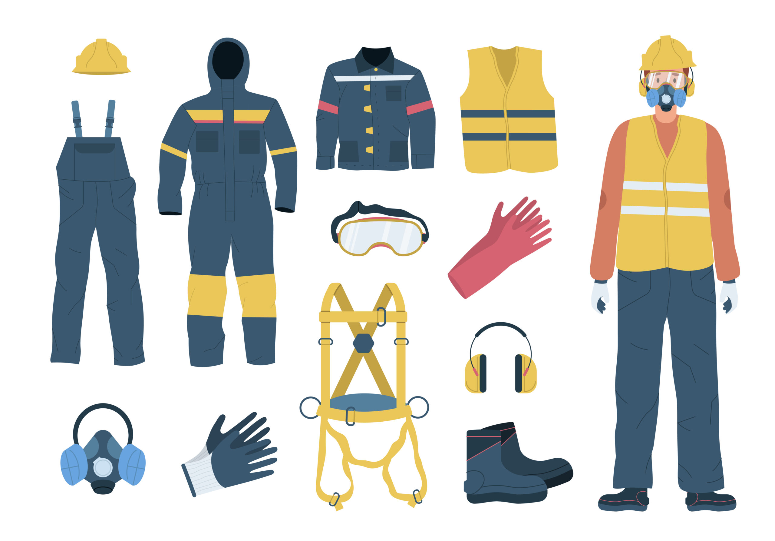 personal protective equipment set