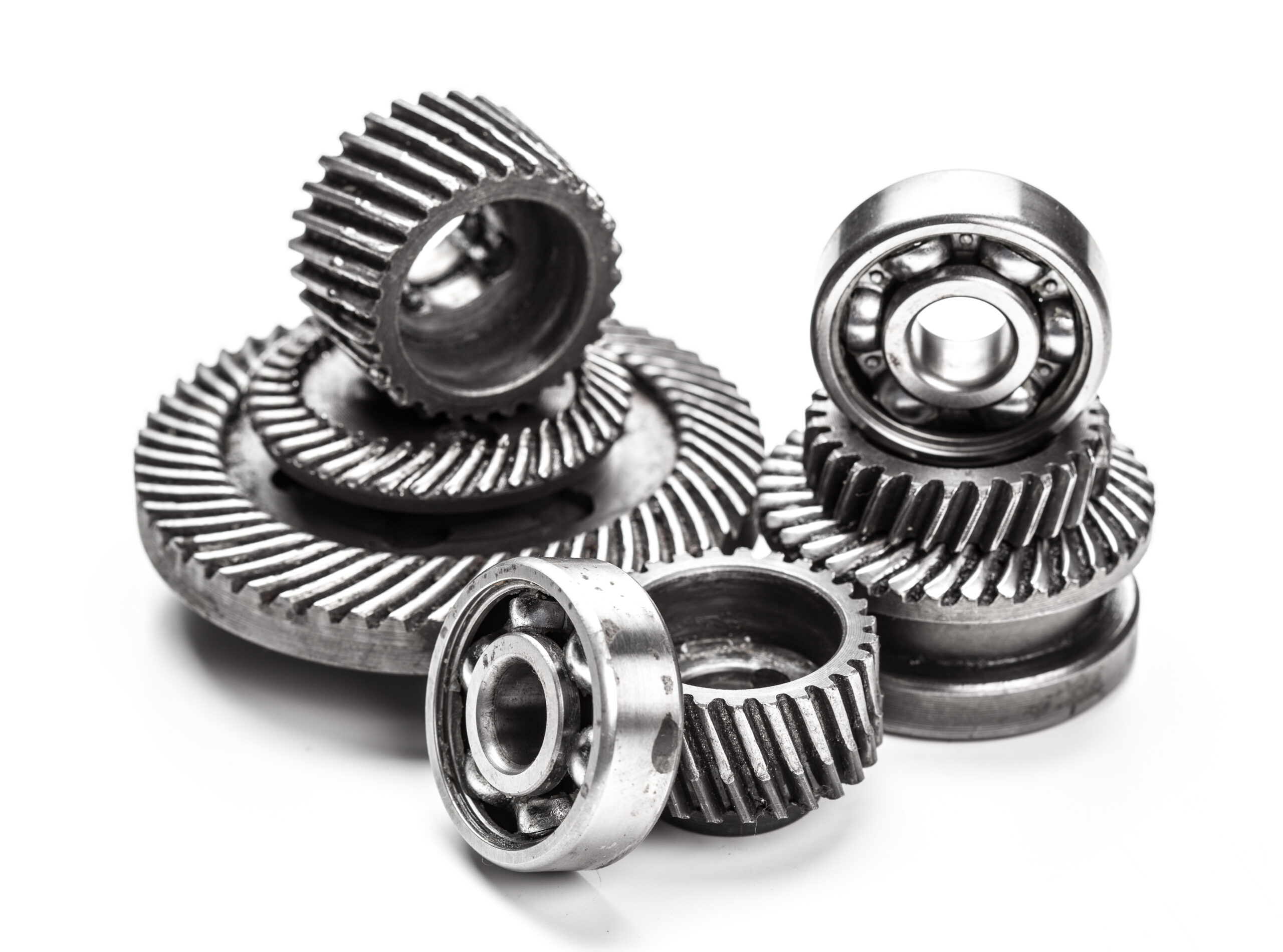 gear metal wheels, isolated on white background